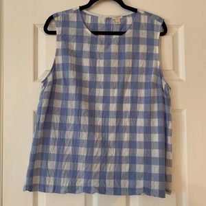 JCrew Factory Blue and White Check Top 💙
